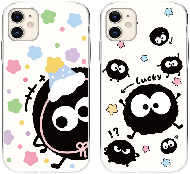 젤리또 블랙 먼지 캐릭터 왕눈이 숯검댕이 귀여운 핸드폰케이스