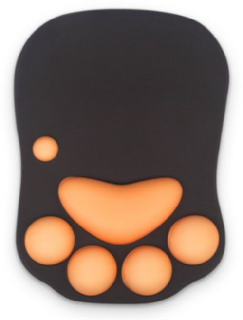 고양이 발 젤 마우스 패드 CAT NP-501, 블랙, 1개