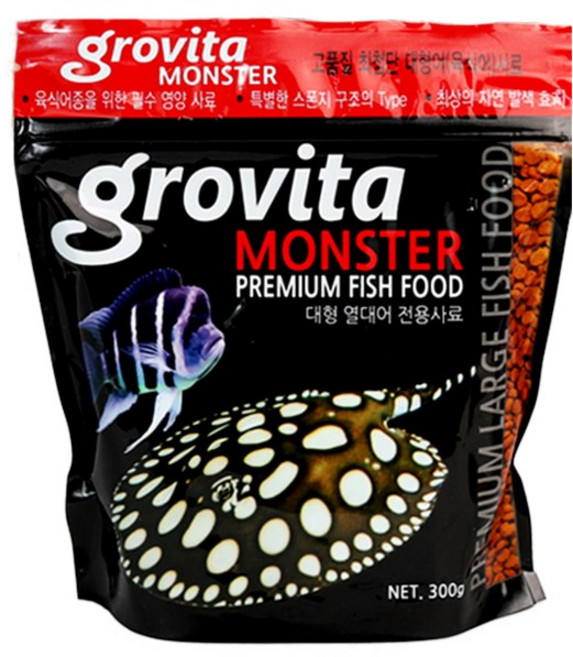 그로비타 대형 열대어 전용사료, 300g, 1개