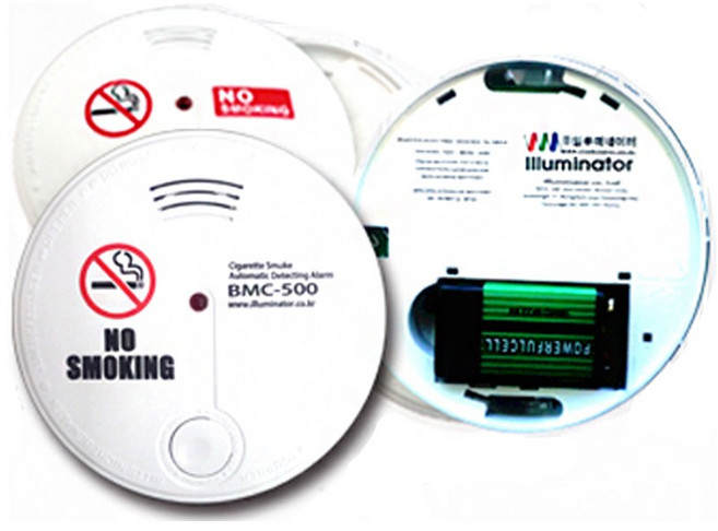흡연감지경보기 BMC-500 화재연기 흡연 담배연기 감지기, 흰색, 1개