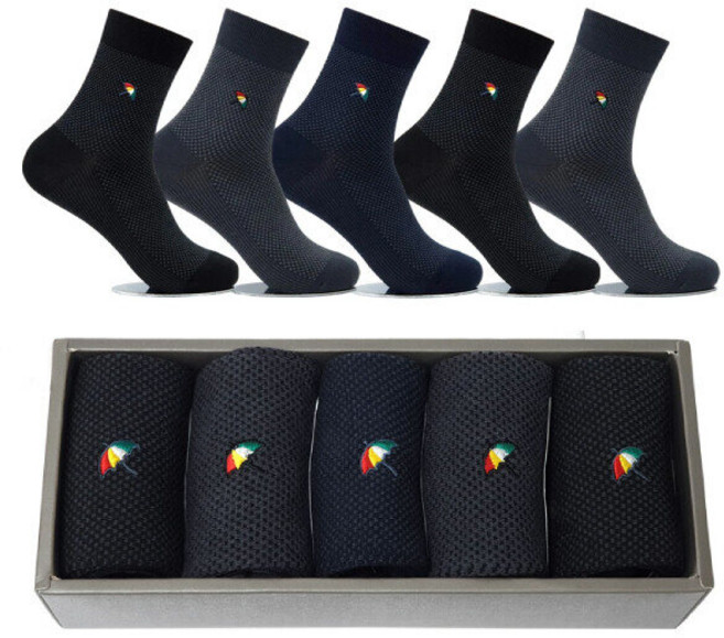 아놀드파마 남성정장양말 중목 5족선물세트 AP5546 남자양말선물세트
