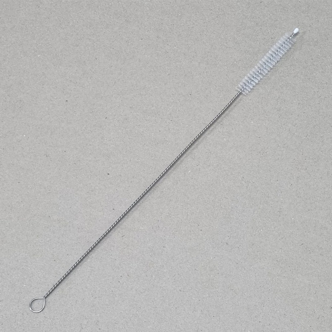 빨대세척솔 스테인리스 청소솔 브러쉬 대형 30cm, 실버+화이트, 1개