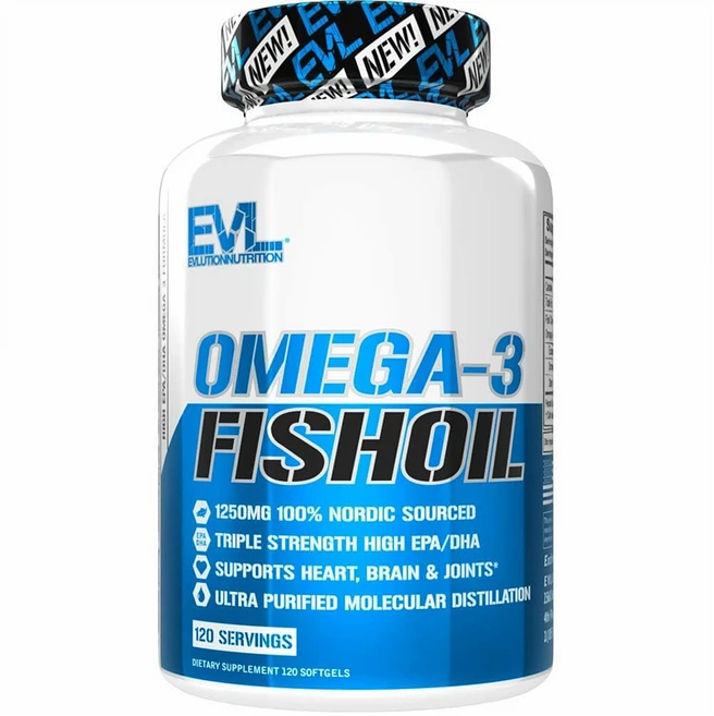 Evlution Nutrition Omega 3 Fish Oil 오메가3 피쉬오일 120정, 1개 - 쿠팡