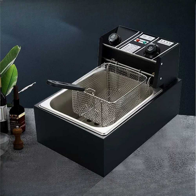 메뚜기튀김 부각 떡꼬치 독일제 업소용 전기 타이머, 특대-신형흑색강철-보통온도