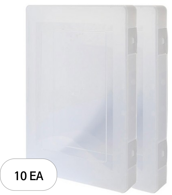 히키스 A4 서류 파일 케이스 대형 FC01, 투명, 10개