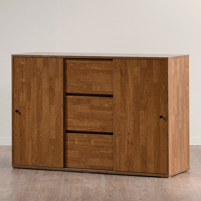 브루노 솔드 2단 E0 미닫이 슬라이드 수납장 1200 서랍장 수납장, 브루노 솔드 1200 2단 서랍수납, 월넛