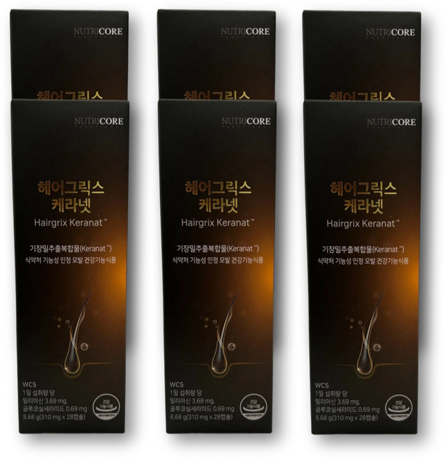 케라넷 기장밀 복합 추출물 밀리아신 아누카사과 맥주효모 분말 엘 L 시스틴 자소엽 어성초, 6세트, 28정