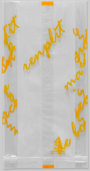 제이팩토리 쿠키 휘낭시에 실링 M자형 투명 포장 봉투 영문 오렌지, 1개, 100개