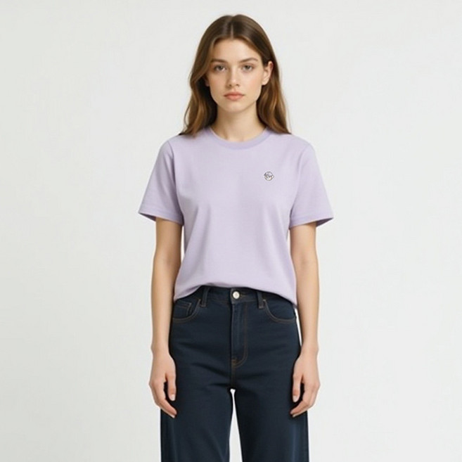 행텐 여성 스몰 자수와펜 반팔 티셔츠_라벤더 1052013142103572_SC2382885