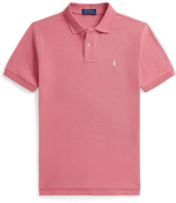 Polo Ralph Lauren 빅 보이즈 클래식 핏 코튼 메쉬 폴로 셔츠 - Desert Rose 248927