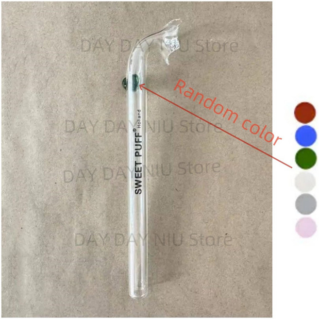 5.5인치 곡선형 스위트 퍼프 유리 오일 버너 파이프 빨대, 01 5pcs unbroken