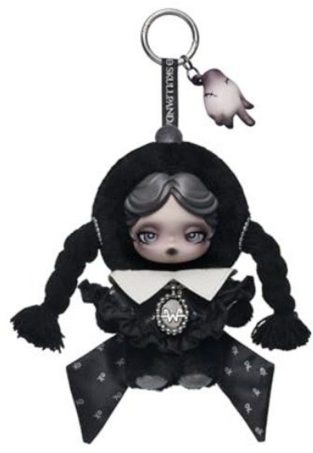 팝마트 스컬판다 X 웬즈데이 봉제인형 수집용 생일 선물, 클래식 드레스 버전