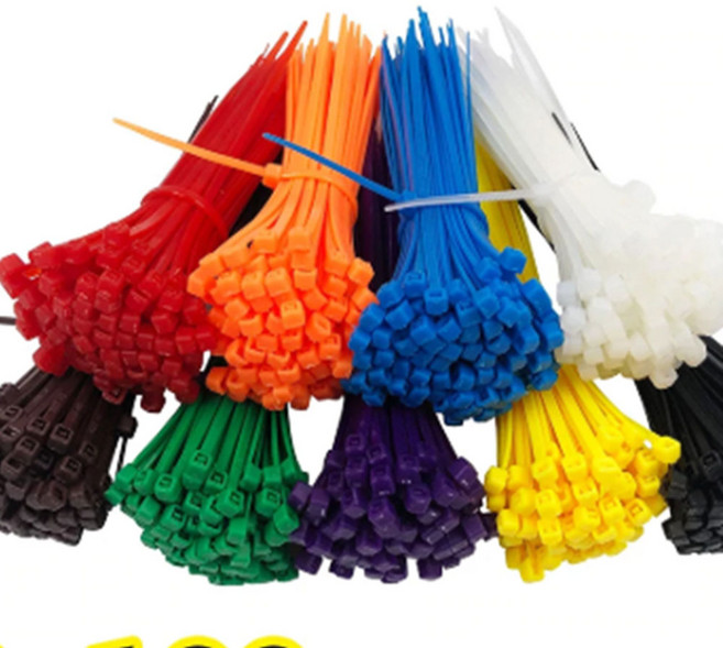 타이 100개 와이어 케이블 고정 작업 컴퓨터 전선정리, 블루100개 GD12088