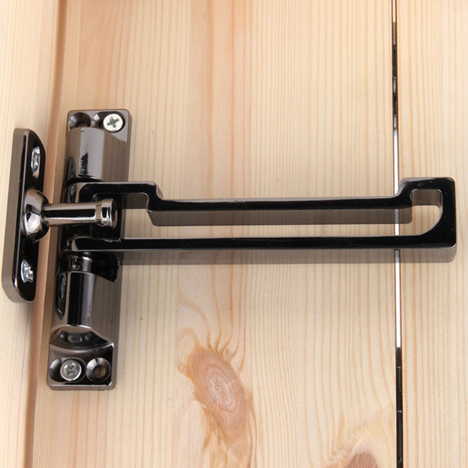 듀오락 안전고리 블랙 현관문 보안 이중잠금 안전잠금, 다크블랙, 1개