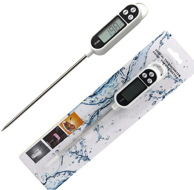 喜奈而 電子針式溫度計 食品溫度計【快速出貨】廚房烘焙奶茶咖啡奶泡牛奶測溫油溫測量數字溫度計快顯溫度計, 1個, tp-300溫度計