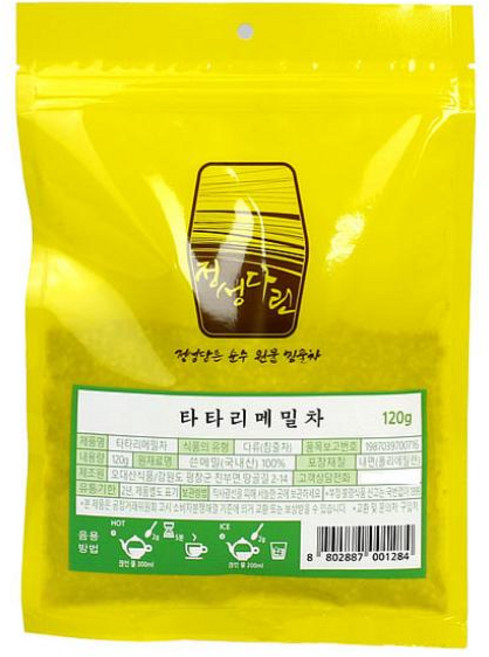 (오대산식품) 타타리 메밀차 120g 메밀차 약용메밀차 루틴차 전통차 홈카페 티백 카페인없는차 잎차 허브티 루이보스티 설선물 추석석물 선물세트 물대신차, 1개, 1g, 1개입