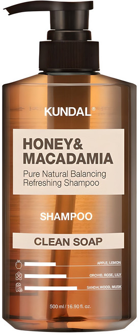쿤달 허니 앤드 마카다미아 네이처 샴푸 클린솝향, 500ml, 1개