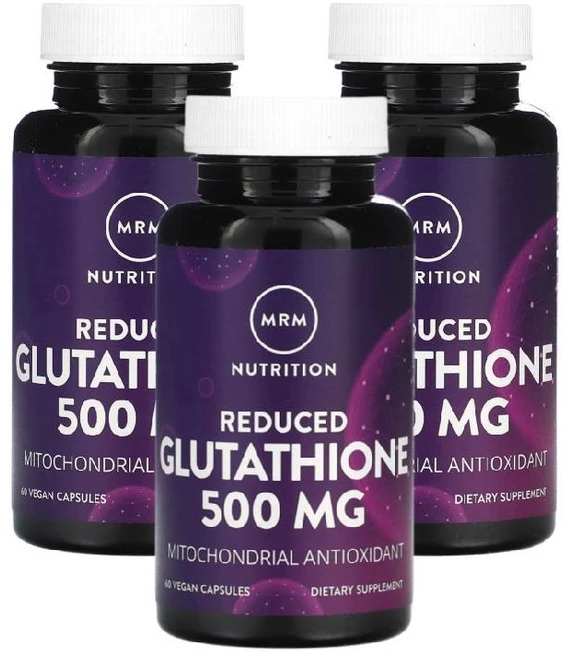 MRM 뉴트리션 환원형 글루타치온 500mg 베지 캡슐 60정, 3팩 - 쿠팡
