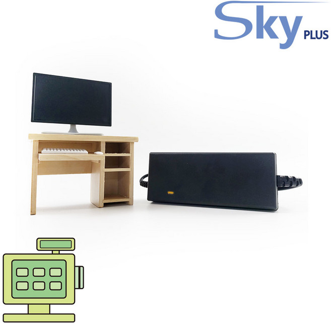 대한민국 SKYPLUS 어댑터 [전원일체형] 빅솔론 SRP-350 II 영수증 프린터 호환 전원, 1개, 블랙