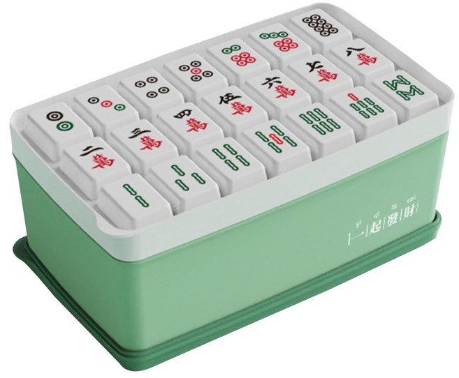 (1 세트) DIY 홈 크리 에이 티브 마작 프레스 얼음 트레이 금형, Light green