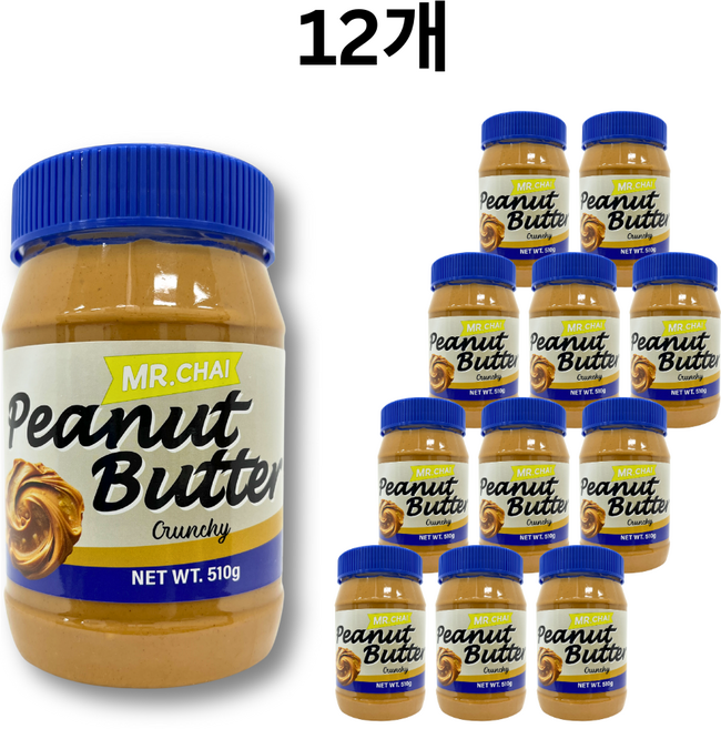 미스터차이 땅콩버터 크런치 | Mr Chai Peanut Butter Crunch, 12개, 510g
