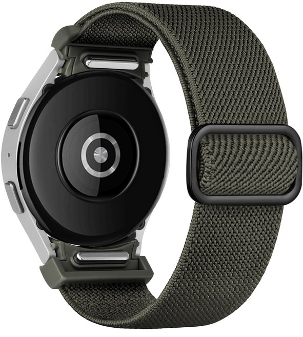 갤럭시워치 호환 원터치 버튼 나일론 스트랩, 군녹색, 1개