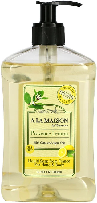 A La Maison de Provence 핸드 바디 액상 비누 프로방스 레몬 500ml(16.9fl oz) 2팩, 500ml - 쿠팡