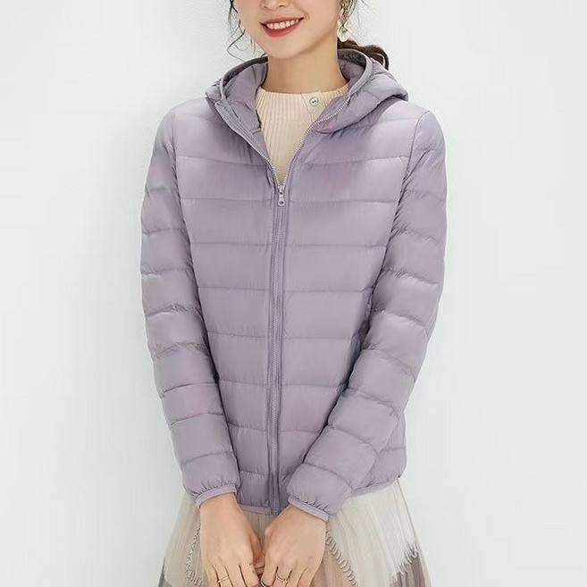 女款連帽羽絨服 輕便薄款 90%白鴨絨 秋冬新款