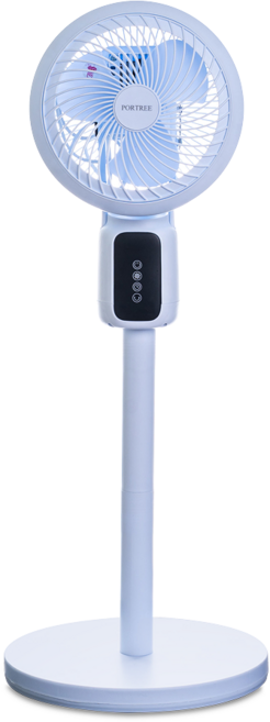 포트리 써큘레이터 저소음 입체회전 리모컨 공기순환 선풍기, 블루