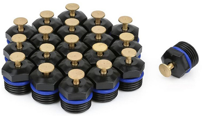 20pcs 분무 스프링클러 노즐 1/2 인치 정원 안개 360도 농업 잔디 물을 뿌린 노즐 관개, 검은색