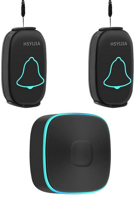 가정용 노인 무선 응급 요양원 수신기 호출기 간병, a808 블랙 2대1, 1개, 기본 색상