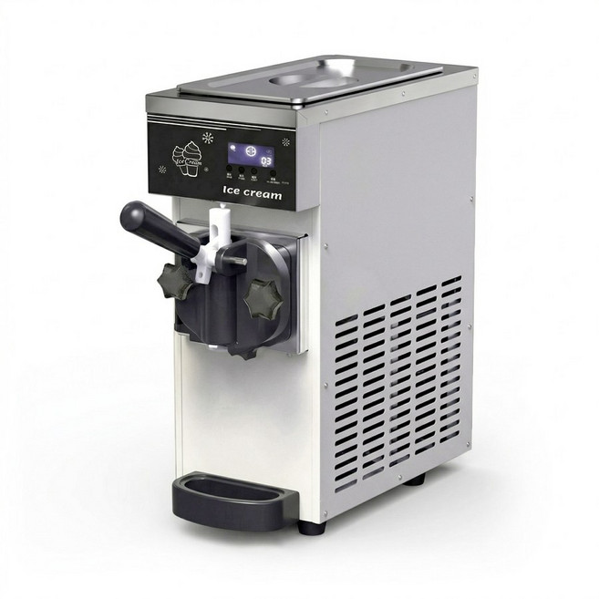 업소용 소프트 아이스크림 기계 데스크탑 단일헤드 220V60Hz 한국형 플러그, 화이트