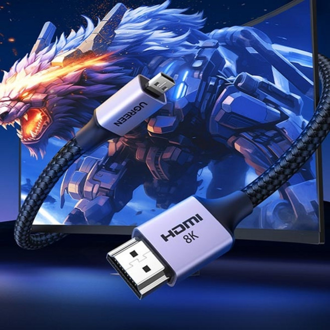 유그린 8K Micro HDMI to HDMI 케이블 1M, 1개