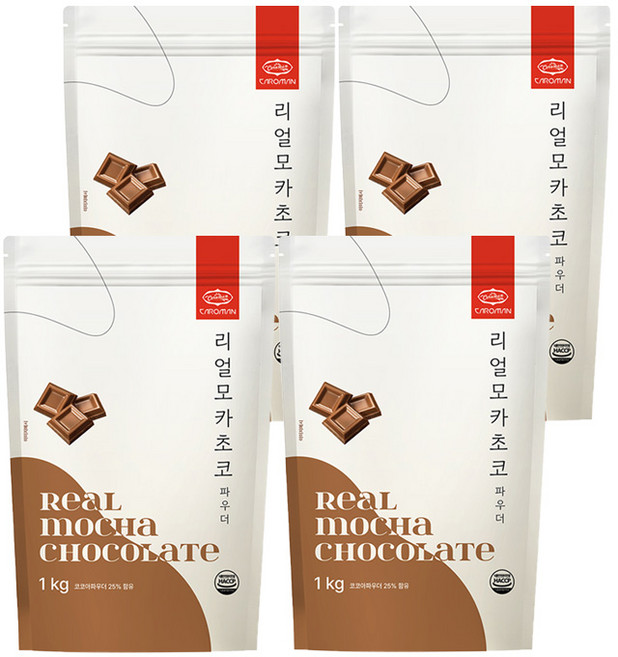 까로망 모카초코 파우더, 1kg, 4개, 1개입