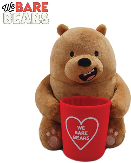 맥스토어 위베어베어스 레터링 후드티 인형 25cm, 레터링후드그리즐리25cm, 1개