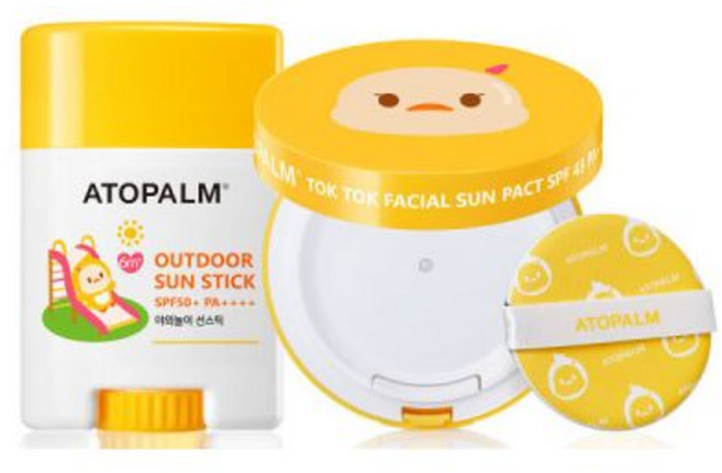 아토팜 톡톡 페이셜 선팩트+선스틱 세트 FR