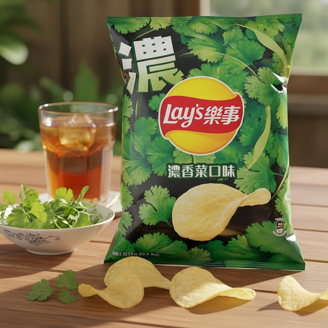 樂事 Lays 洋芋片, 1個, 樂事濃香菜風味洋芋片 580公克, 580g
