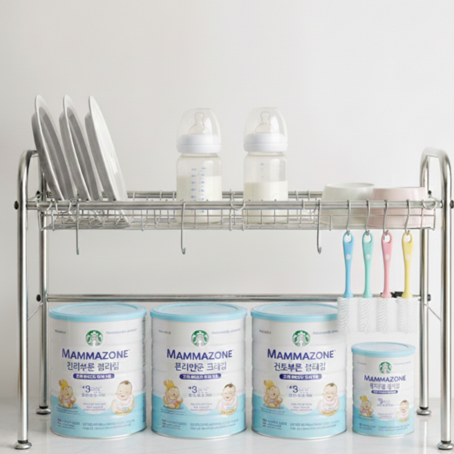 매니픽 맘마존 선반 분유 식탁위수납장 정리대, 1개, 기본