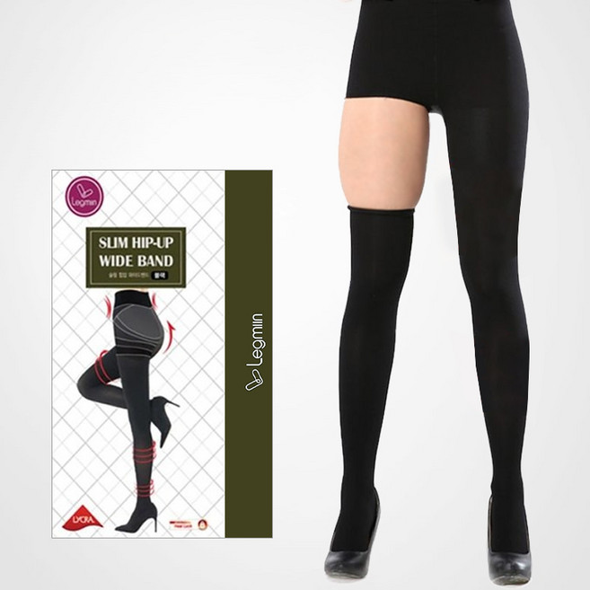 아띠Ahtty 6단계 압박 보정 슬림 힙업 와이드 밴드 레그쉐이퍼 고탄력 테리 기모 팬티 스타킹