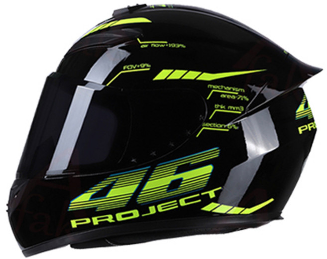 QIKE 풀페이스 오토바이 헬멧, BC48블랙그린