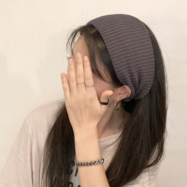 슈에뜨 헤어밴드 16color | 남녀공용 와이드 무지 헤어터번 골지 반다나