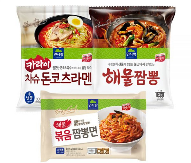 면사랑 얼큰 3종볶음짬뽕 해물짬뽕 카라이차슈돈코츠 4개, 볶음짬뽕면x2개 + 카라이차슈돈코츠라멘x2개