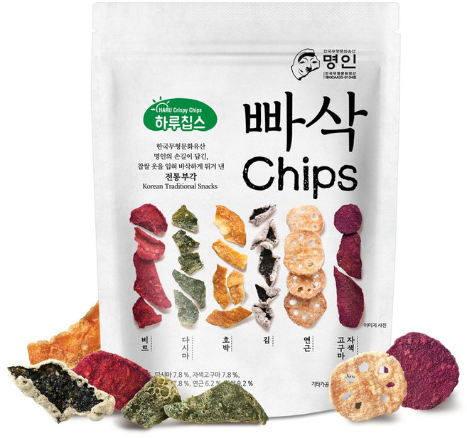 빠삭칩오리지널 부각믹스 부각칩, 200g, 2개