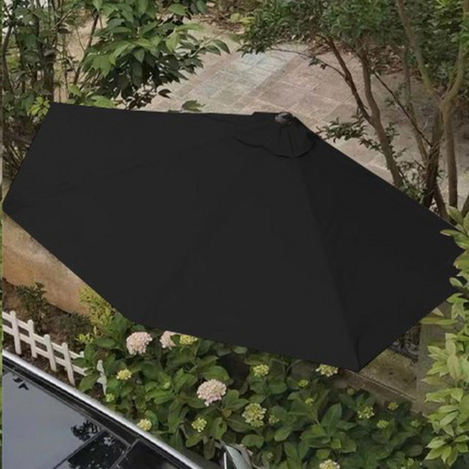 하프 파라솔 카페 테라스 베란다 벽면 사이드 어닝 그늘막, 블랙