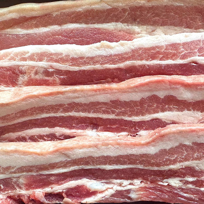 진안고원 프리미엄 진안 흑돼지 삼겹살 (1cm절단), 1개, 500g