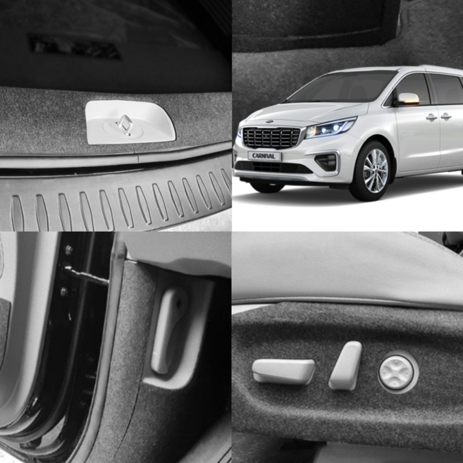 기아 더뉴 카니발 펠트 실내몰딩모음전 스크래치발자국방지커버 튜닝, 트렁크 스텝 커버