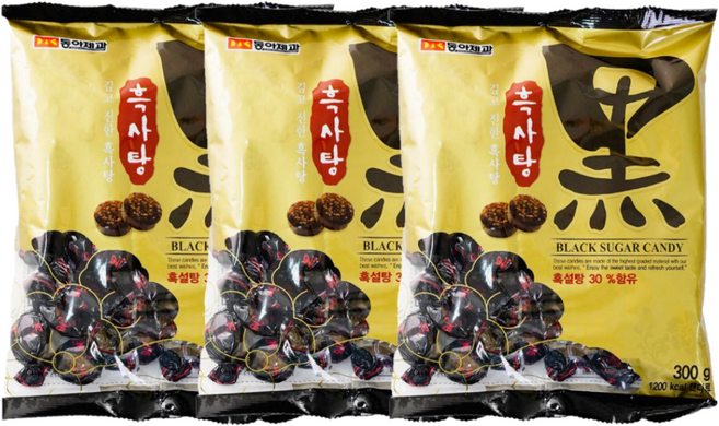 동아제과 흑사탕, 300g, 3개