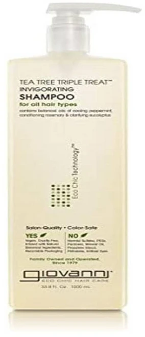 Giovanni 지오바니 에코칙 티트리 트리플 트리트 인비고레이팅 샴푸 1000ml, 1L, 1개 - 쿠팡