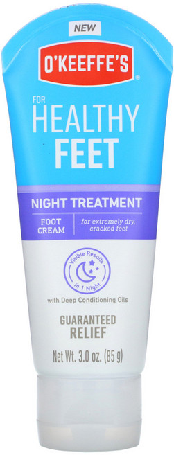 OKeeffes 건강한 발 나이트 트리트먼트 풋 크림 3.0 oz (85 g) 2팩, 85g, 1개