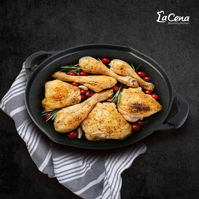 국산 에브리 5중코팅 손잡이 인덕션겸용 플러스 그리들팬 고기불판, 1개, 34cm